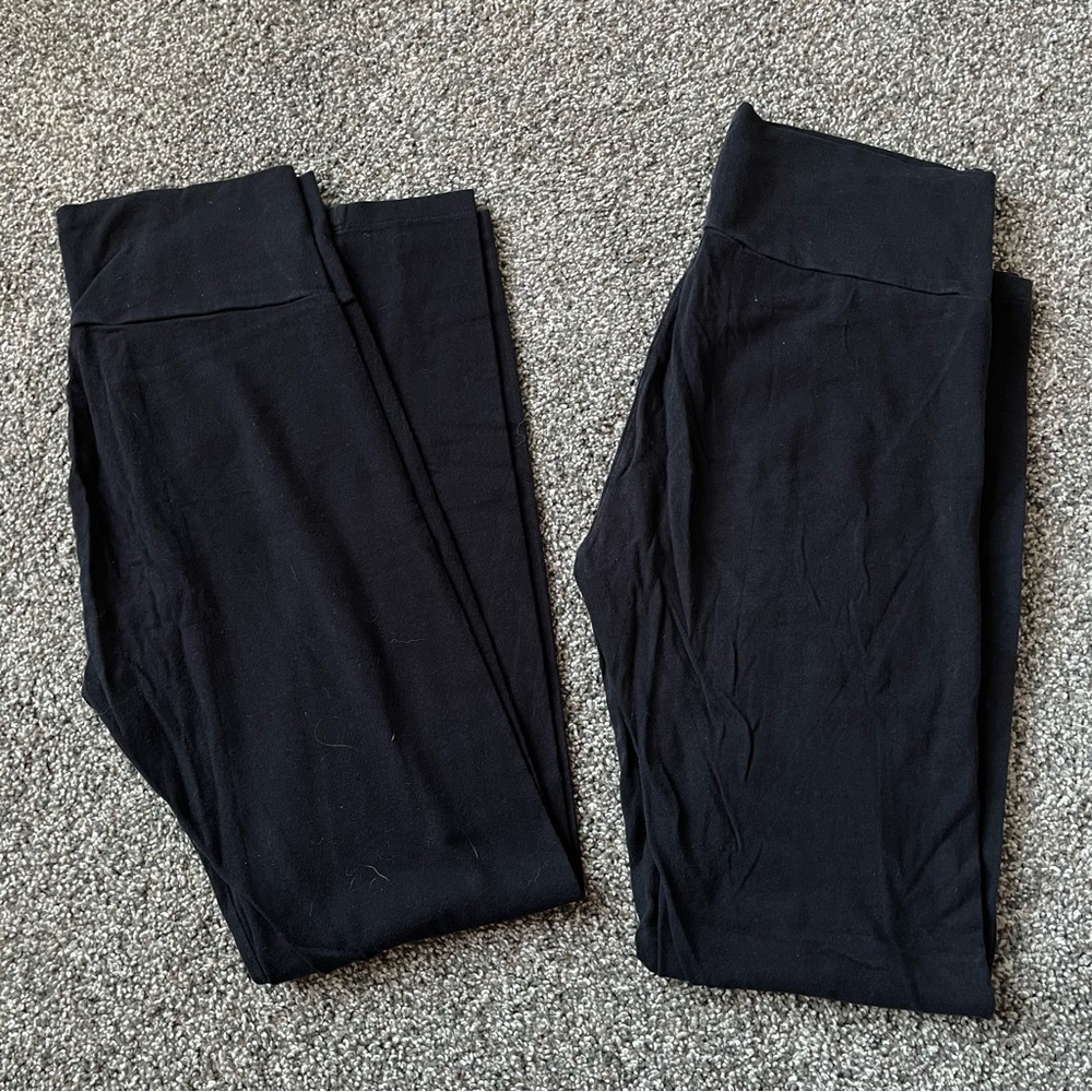 Two Pairs of Black Leggings